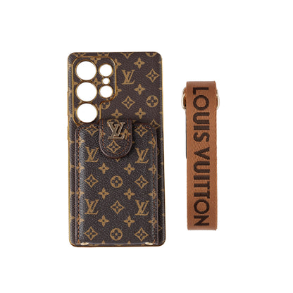 Lou Advanced Leather Phone Case With Card Wallet And Strap