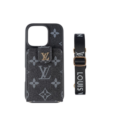 Luxury Crossbody iPhone Case with Card Holder & Strap