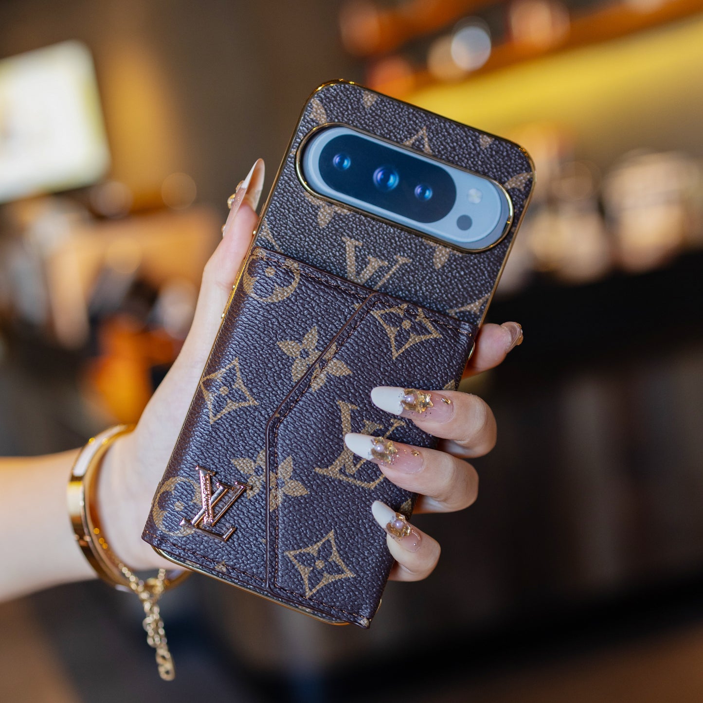 Luksus kortholder stil Google Pixel telefoncover