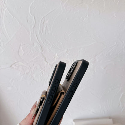 Coach iPhone-etui med kortholder og rem Mørkebrun -SJ240513