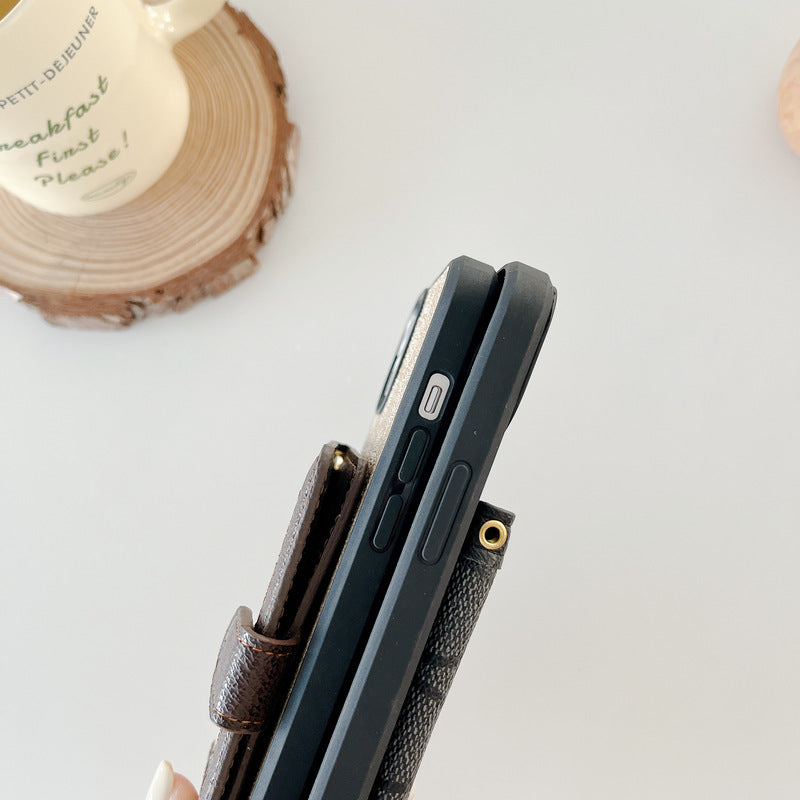 Coach iPhone Case с кошельком и ремешком Crossbody Black -xk240402