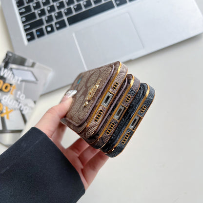 Тренер iPhone Case с держателем карты Brown -kb241651