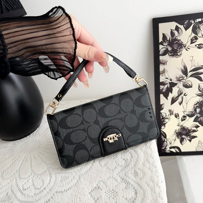 Тренер iPhone Case Flip Flip Case с держателем карты Black-PTK241622