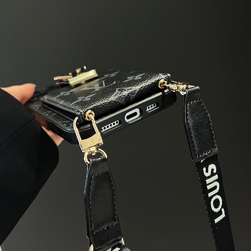 Lou Card Bag Chain Black iPhone Case