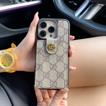 Luxury Crossbody iPhone Case with Card Holder & Strap