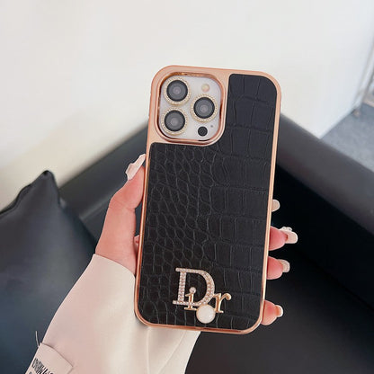 CD Diamond Logo Rose Gold iPhone Case