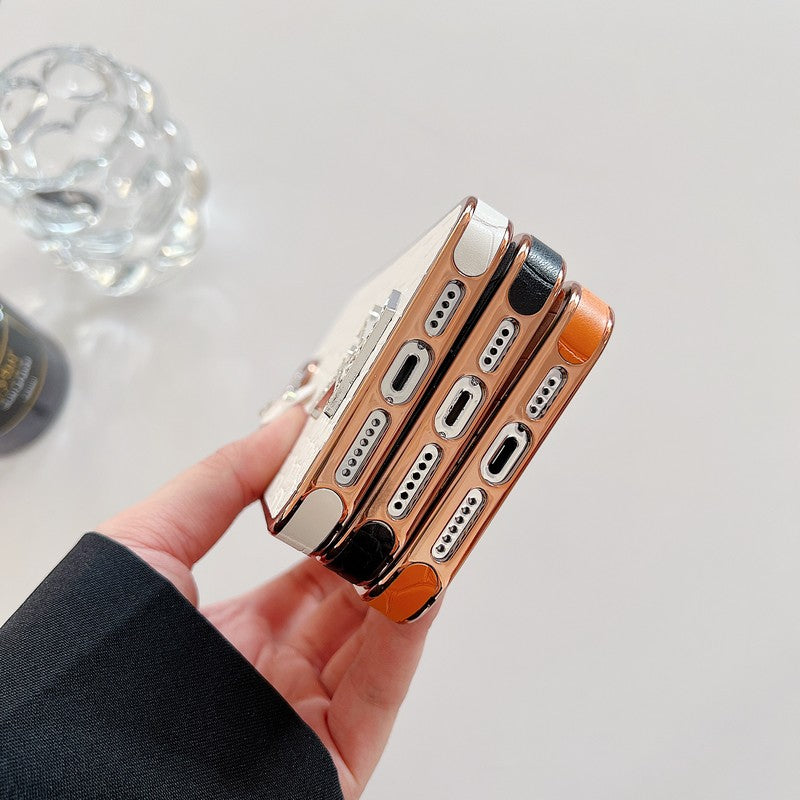 Lou Diamond Logo Rose Gold iPhone Case