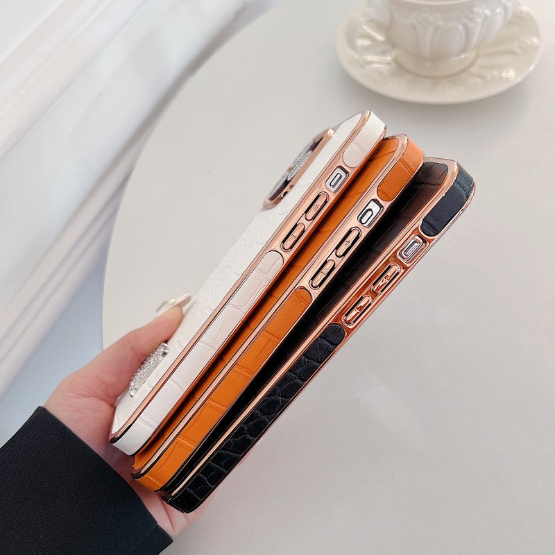 Herm Diamond Logo Rose Gold iPhone Case