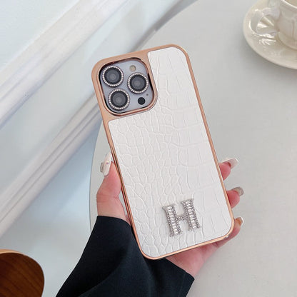 Herm Diamond Logo Rose Gold iPhone Case