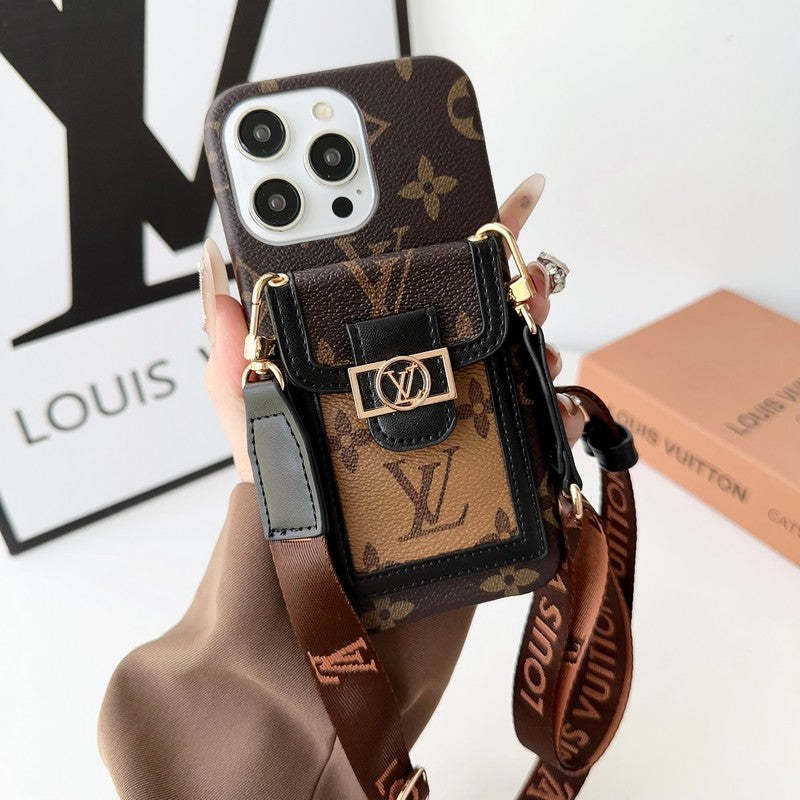 Lou kaarthouder Crossbody iPhone-hoesje