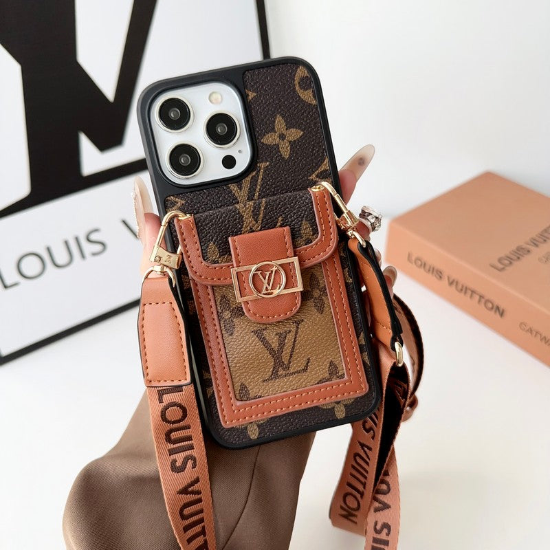 Lou kaarthouder Crossbody iPhone-hoesje