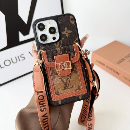 Lou kaarthouder Crossbody iPhone-hoesje
