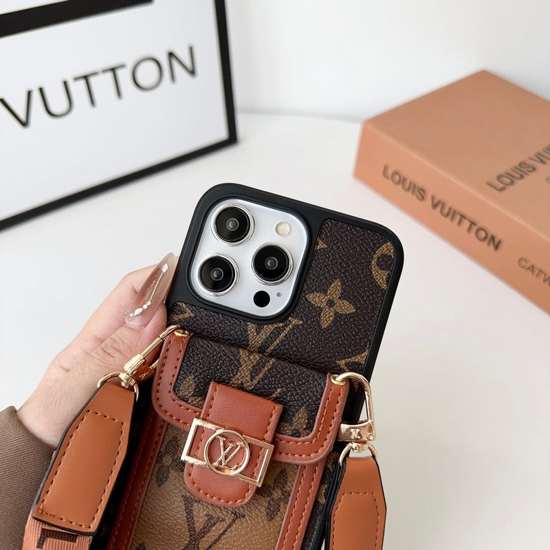 Lou kaarthouder Crossbody iPhone-hoesje