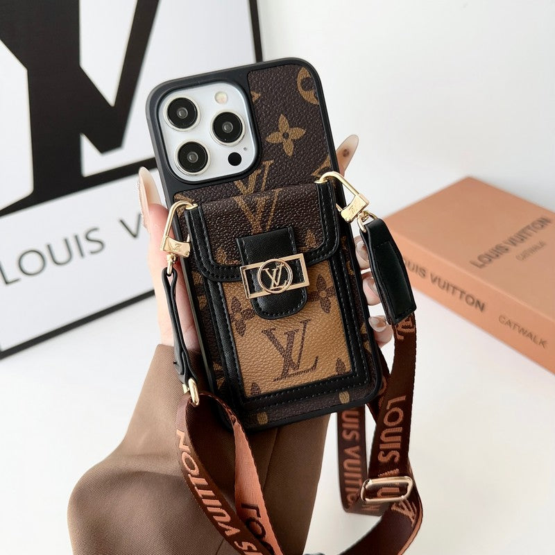 Lou kaarthouder Crossbody iPhone-hoesje