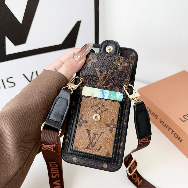 Lou kaarthouder Crossbody iPhone-hoesje
