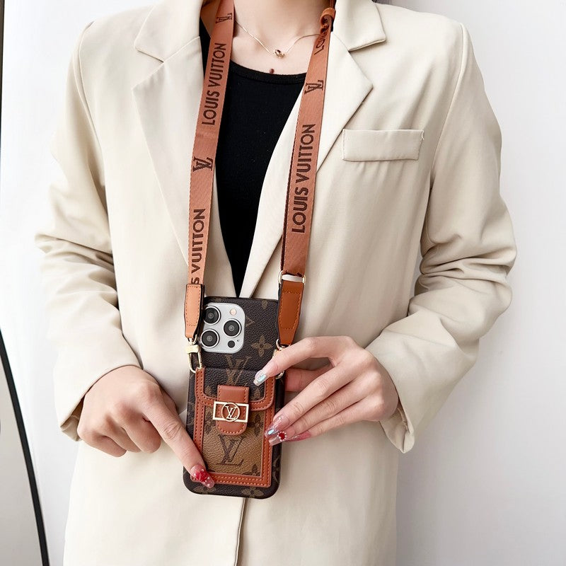 Lou kaarthouder Crossbody iPhone-hoesje
