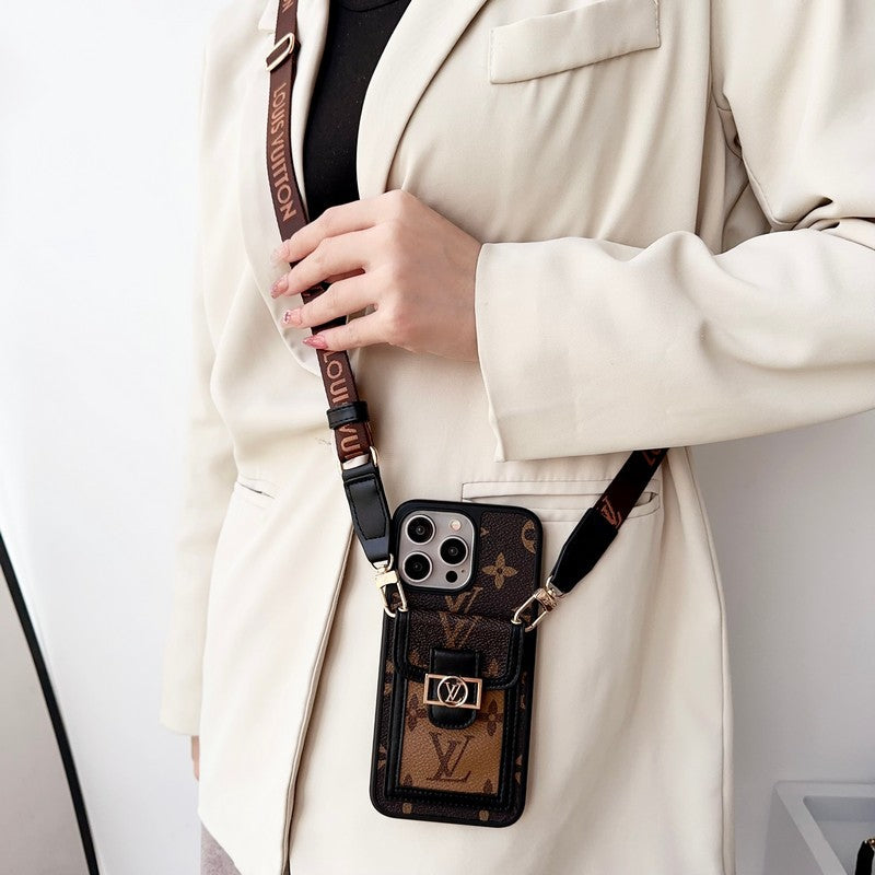 Lou kaarthouder Crossbody iPhone-hoesje