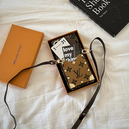 Lou Chain Leather iPhone Case