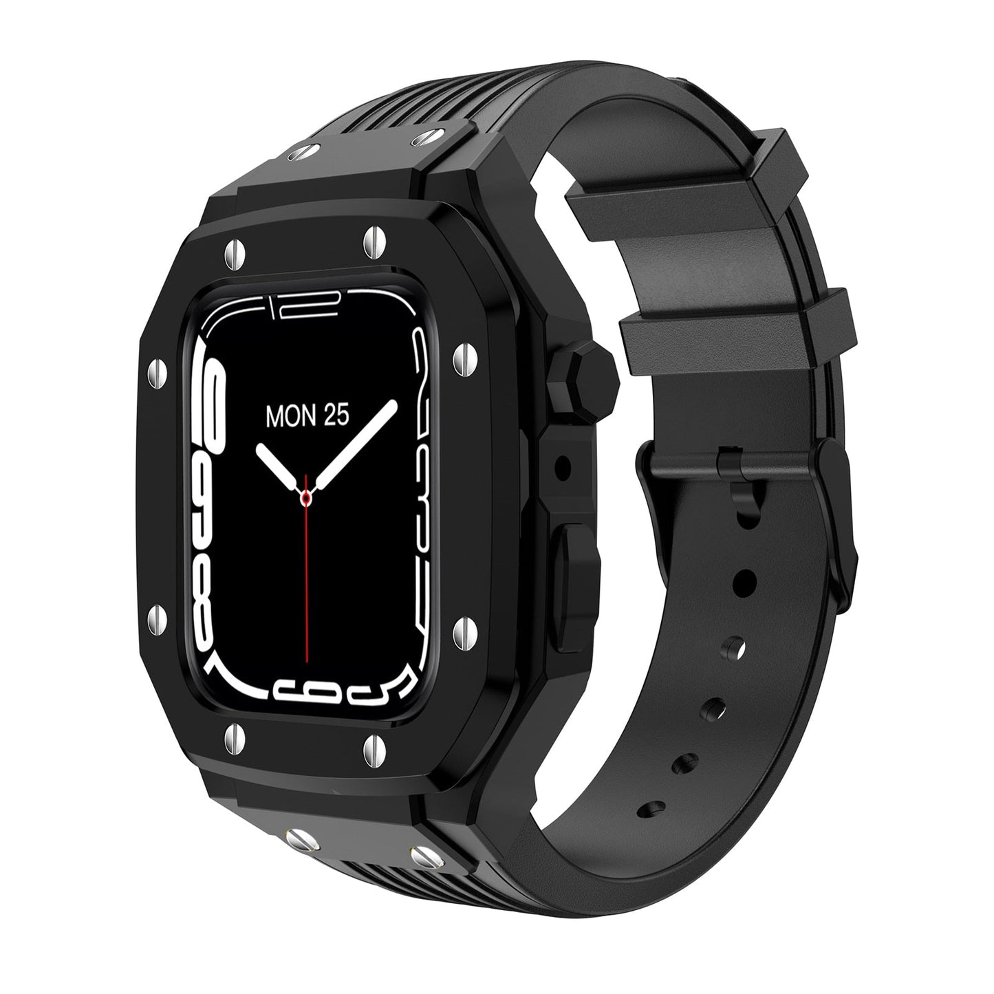 Luxury Rubber Stainless Steel Cover for Apple iWatch Series