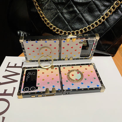 Capa quadrada para Samsung Galaxy Z Flip6/5/4/3 5G "Anel Devotion"