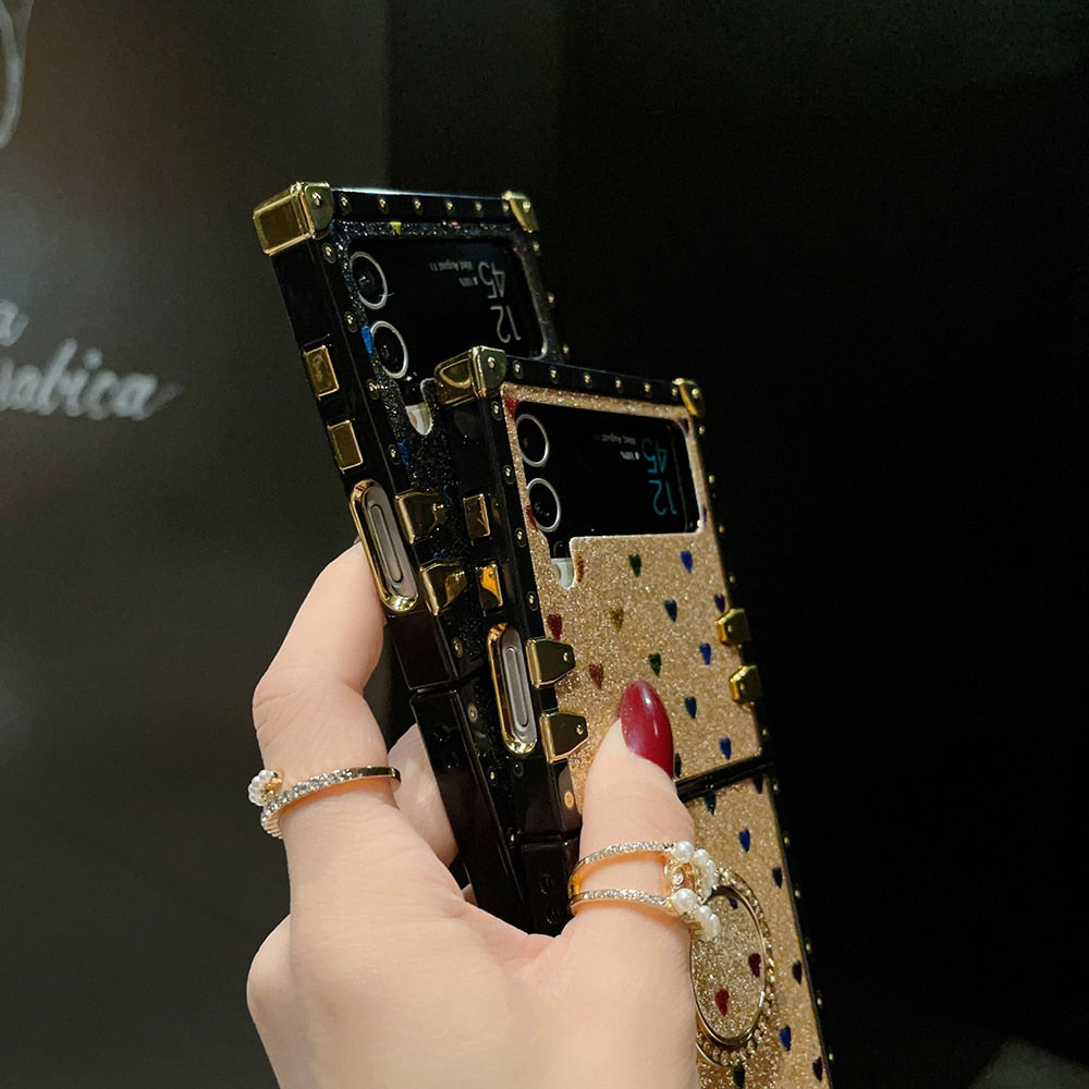 Capa quadrada Samsung Galaxy Z Flip6/5/4/3 5G "Anel de Adoração"