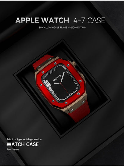 Luxury Rubber Stainless Steel Cover for Apple iWatch Series