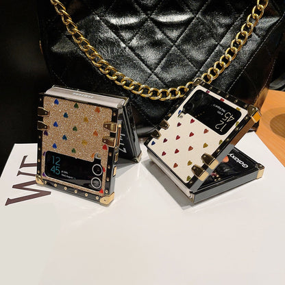 Capa quadrada Samsung Galaxy Z Flip6/5/4/3 5G "Anel de Adoração"