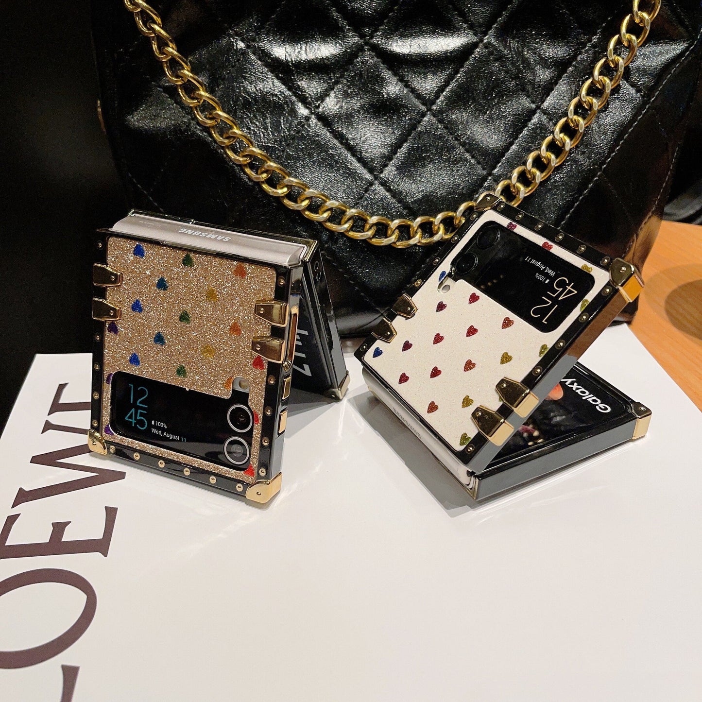 Capa quadrada para Samsung Galaxy Z Flip6/5/4/3 5G "Anel Devotion"