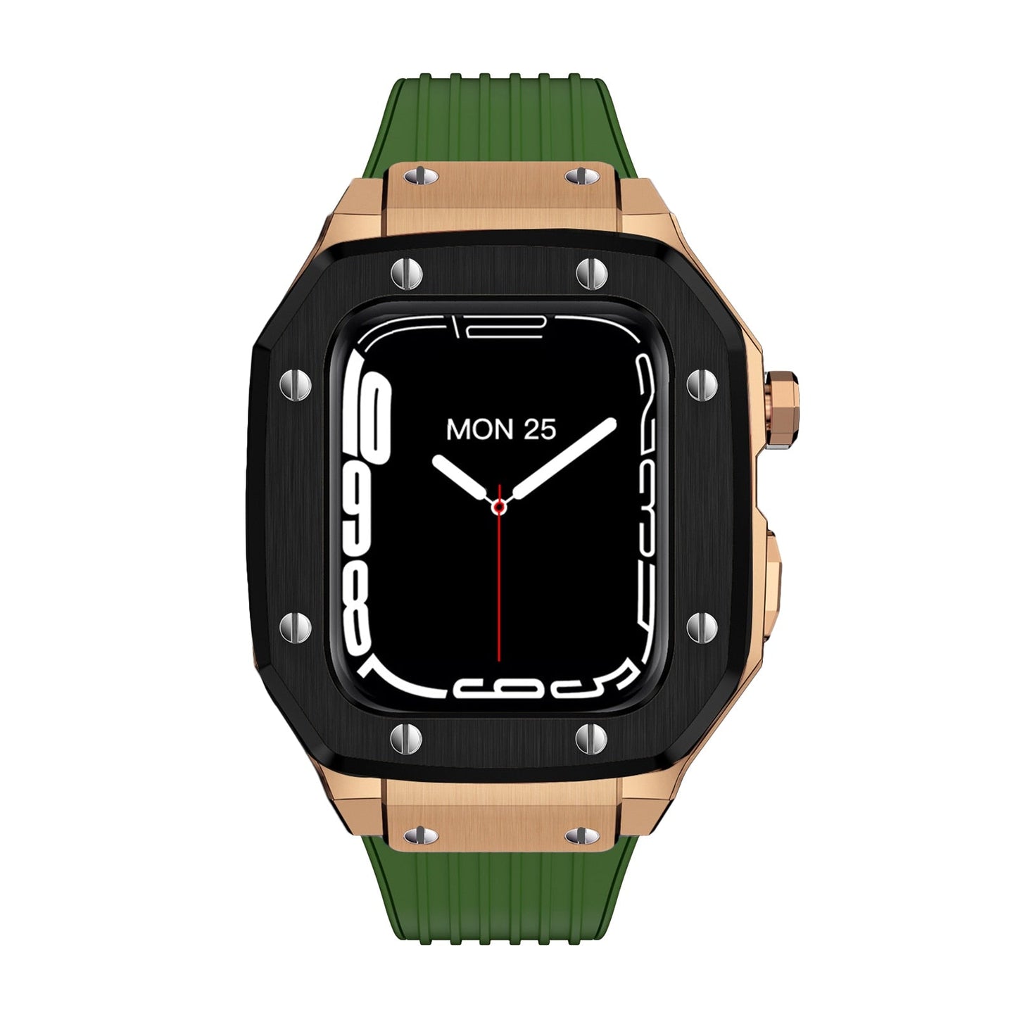 Luxury Rubber Stainless Steel Cover for Apple iWatch Series