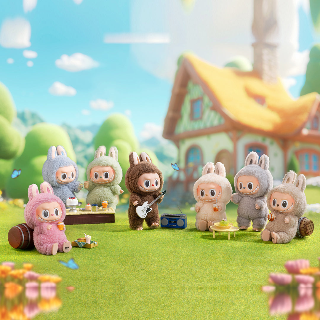 Pop Mart The Monsters Labubu Jännittävä Macarons Vinyyli Face Pehmoriipus (Blind Box)