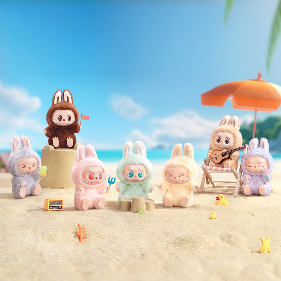 Pop Mart The Monsters Labubu Have a Seat Series - Pandantiv de pluș cu față de vinil (cutie oarbă)