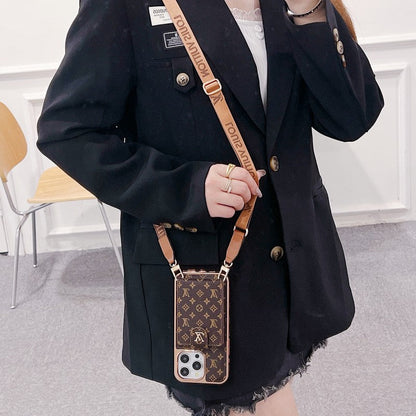 Lou Gold Cover Crossbody iPhone Case