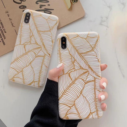 Case Iphone Golden Leaf