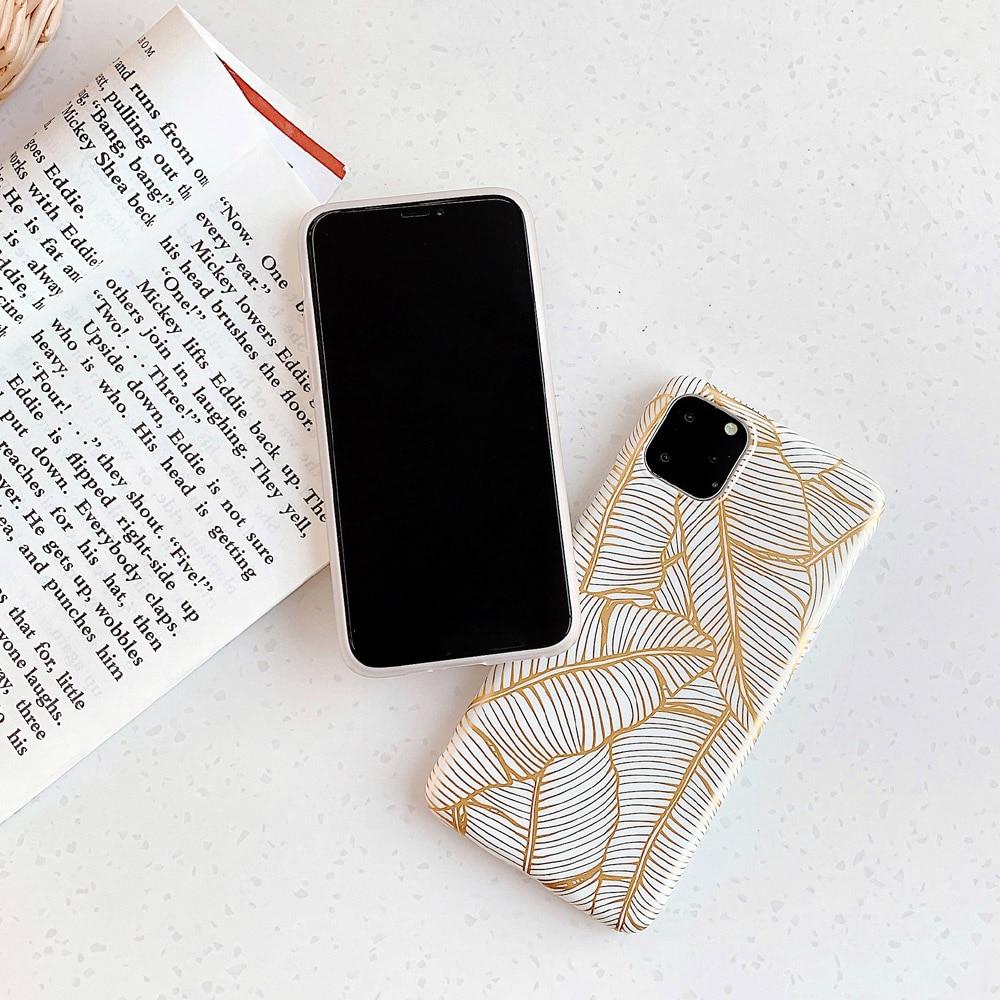 Case Iphone Golden Leaf