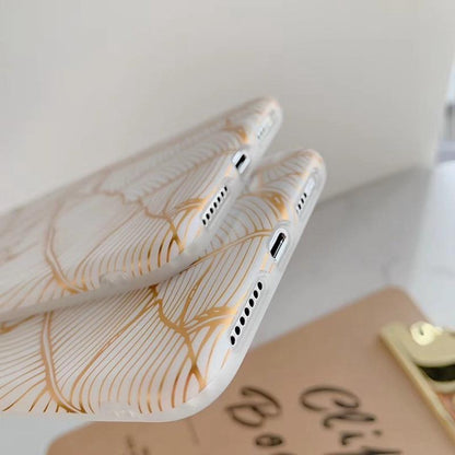 Case Iphone Golden Leaf