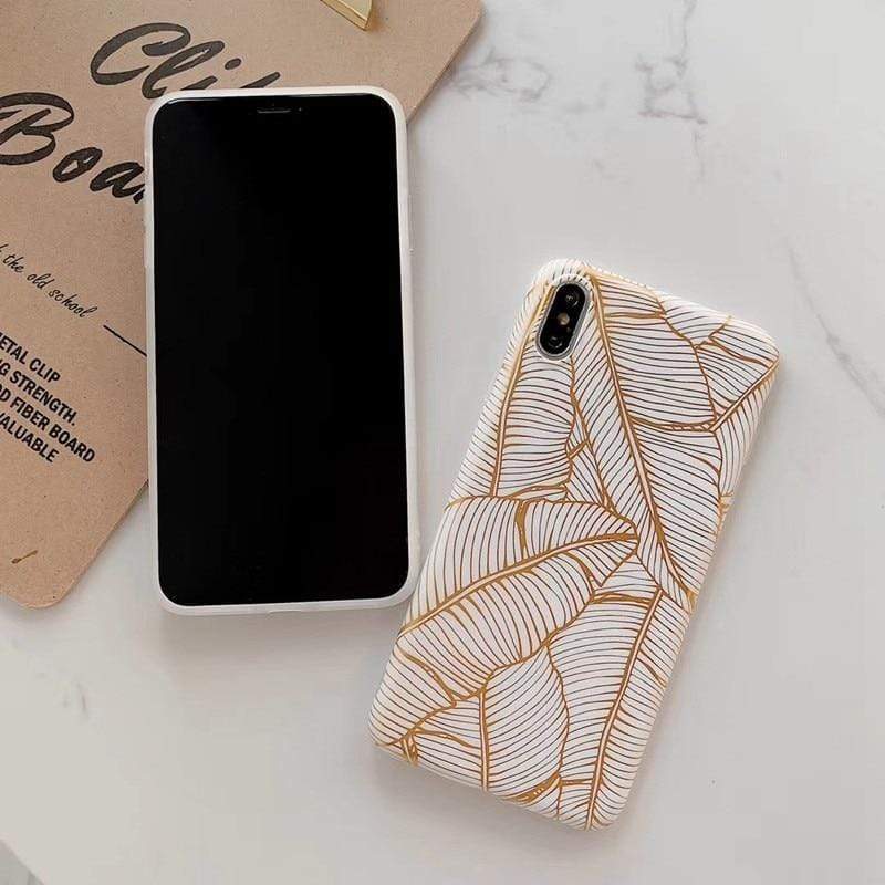 Case Iphone Golden Leaf