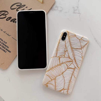 Case Iphone Golden Leaf