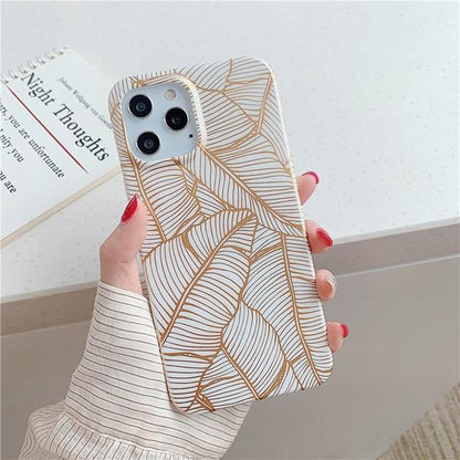 Case Iphone Golden Leaf