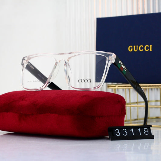 Lunettes à monture rayée unisexes à la mode