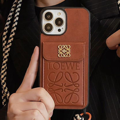 Loe Card Holder Leather iPhone Case