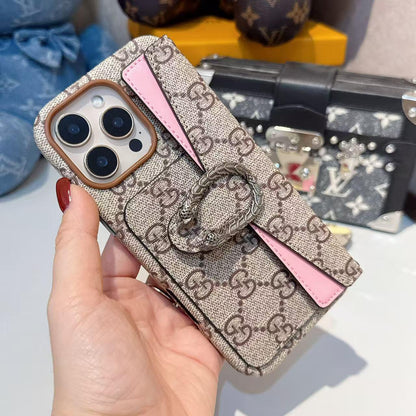 GG Classic Canvas Card Holder iPhone Case