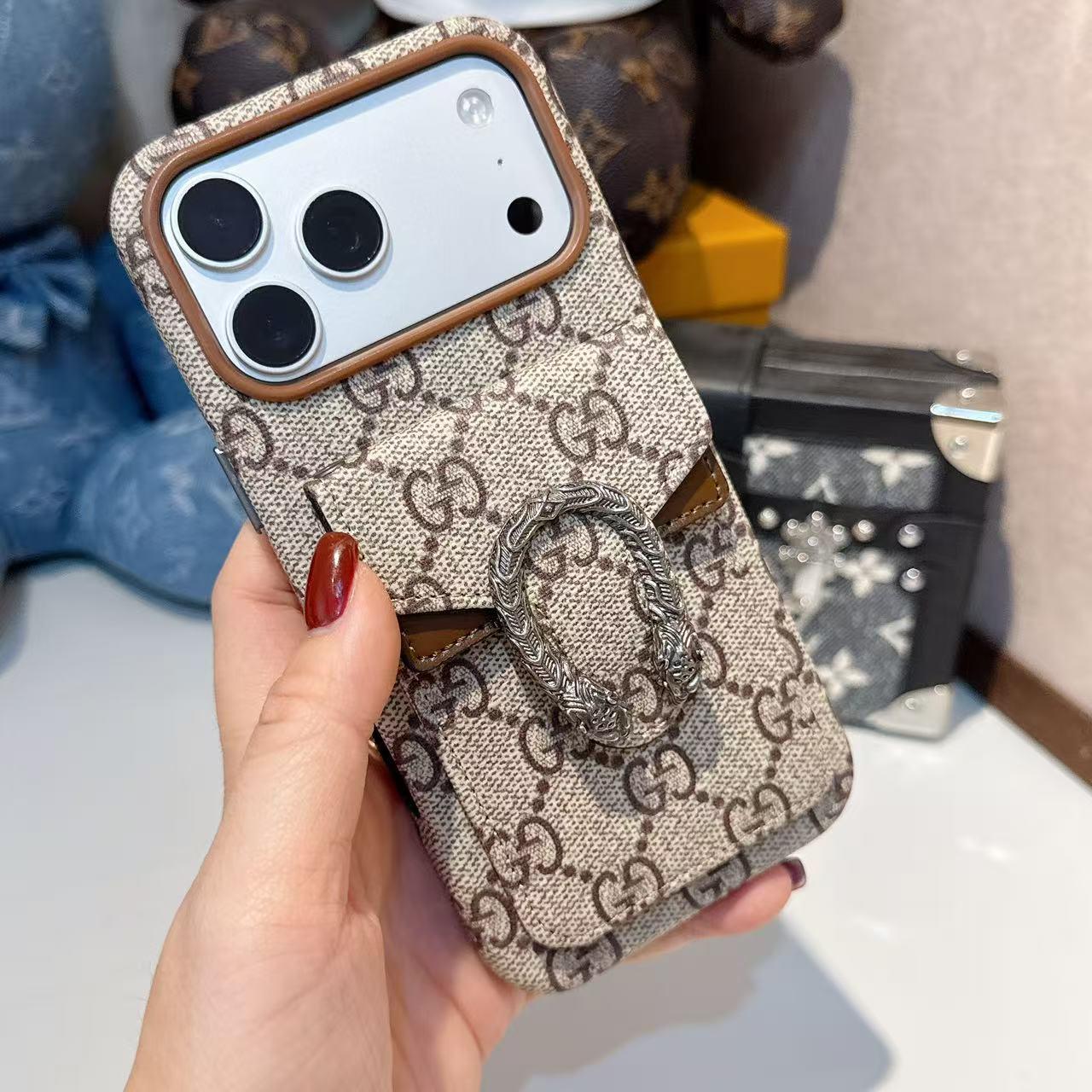 GG Classic Canvas Card Holder iPhone Case