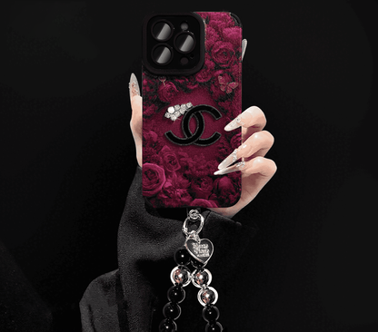 Luxury Velvet Rose Case for iPhone – Full-Lens Protection