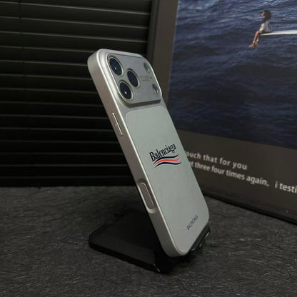 Balenciaga-Inspired Matte Protective iPhone Case with Full-Lens Protection