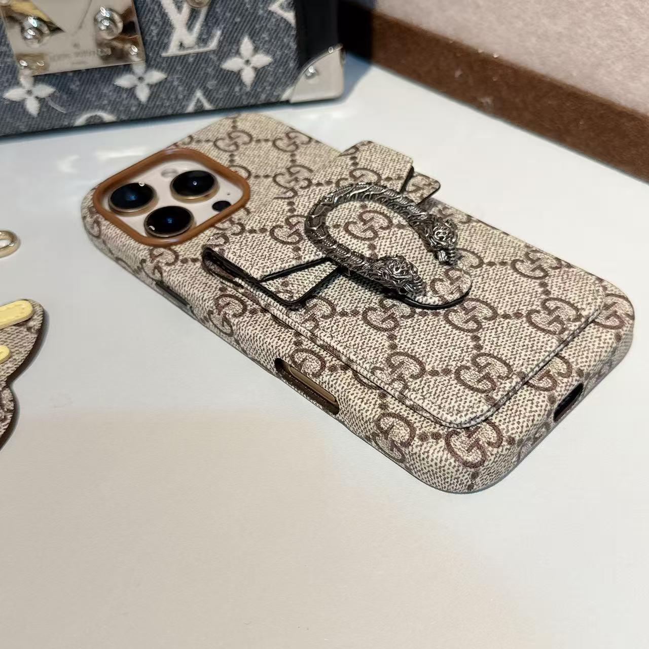GG Classic Canvas Card Holder iPhone Case