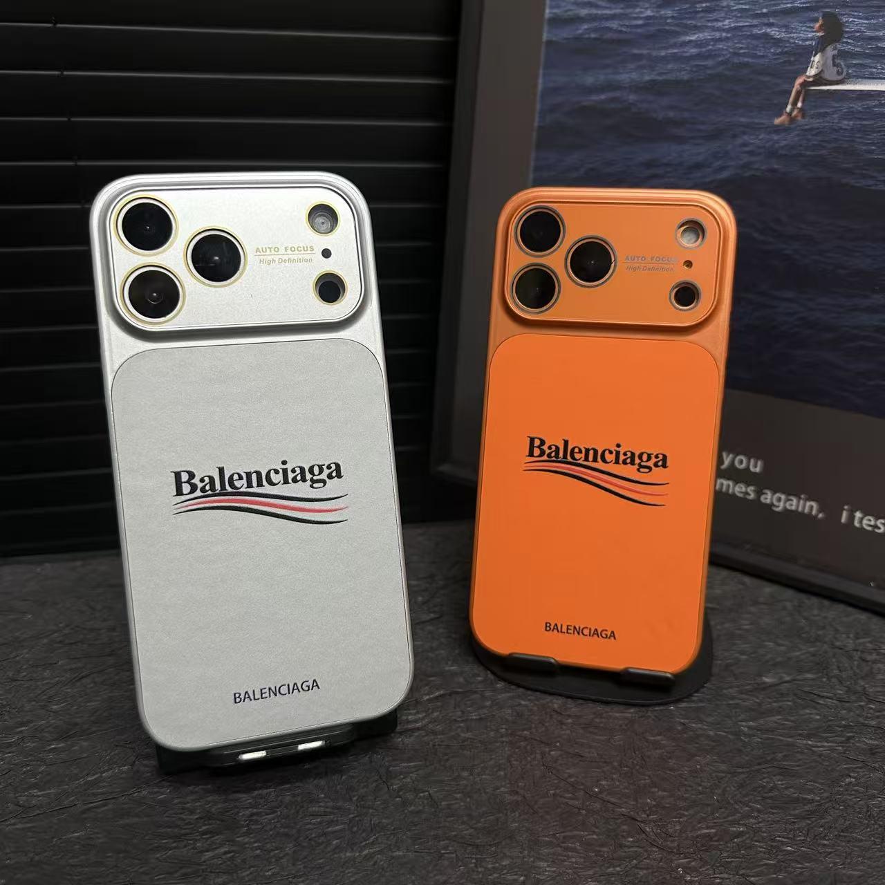 Balenciaga-Inspired Matte Protective iPhone Case with Full-Lens Protection
