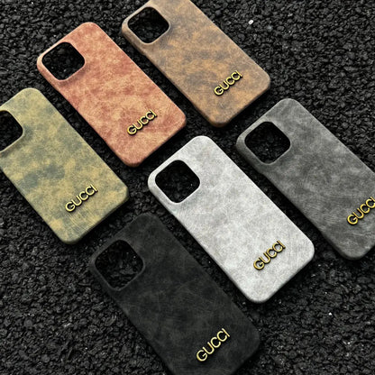 Classic Vintage Suede-Style iPhone Case