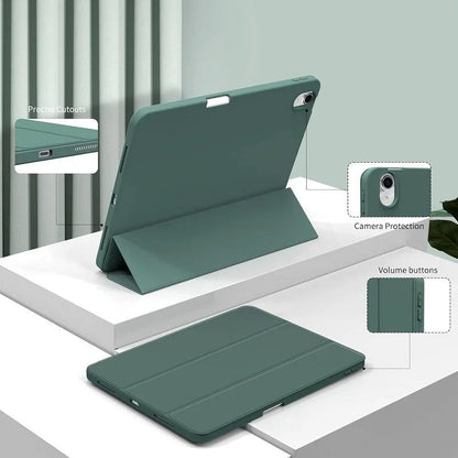 レザーフレッシュサマーテーマパターンアップルiPadケース、ペンシルホルダー付き