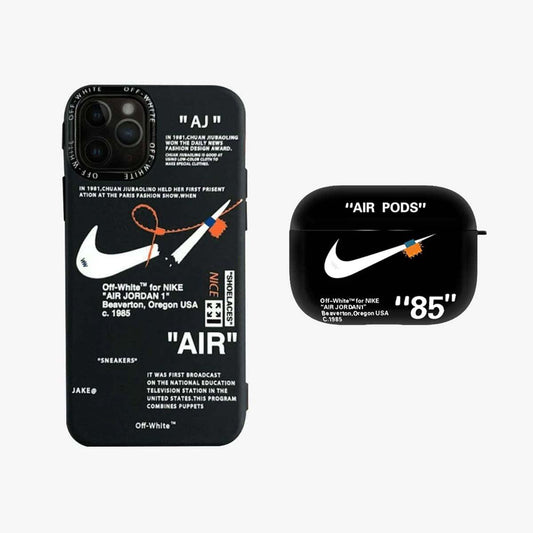 UITVERKOOP | Nike x Off White Telefoon & AirPods-hoesje | 2-pack