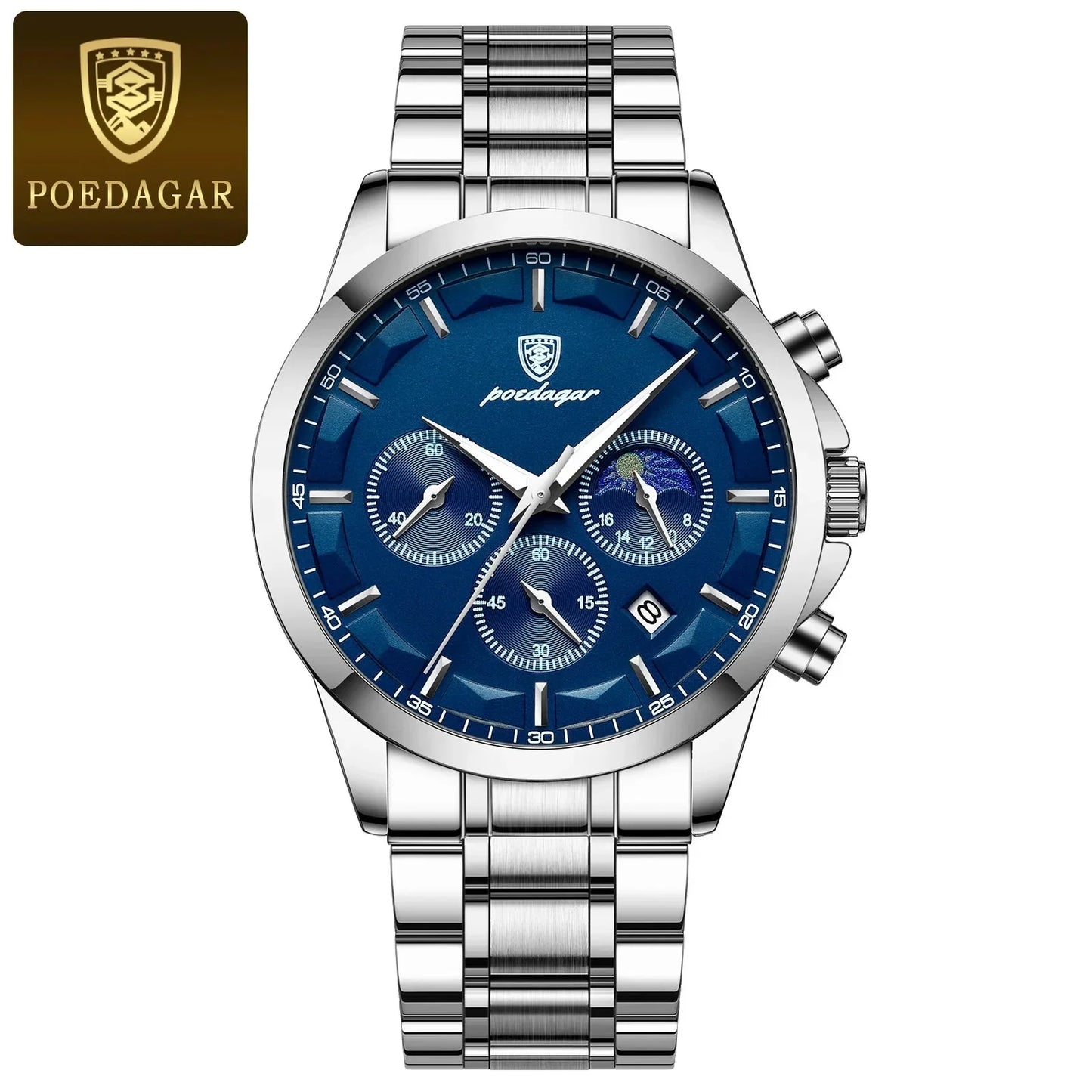 Poedagar ChronoLuxe Sport – Luxury Chronograph Quartz Watch